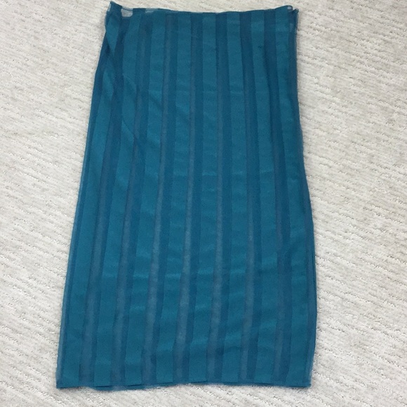 Infinity Scarf Teal Lightweight Sheer Polyester - Picture 6 of 8